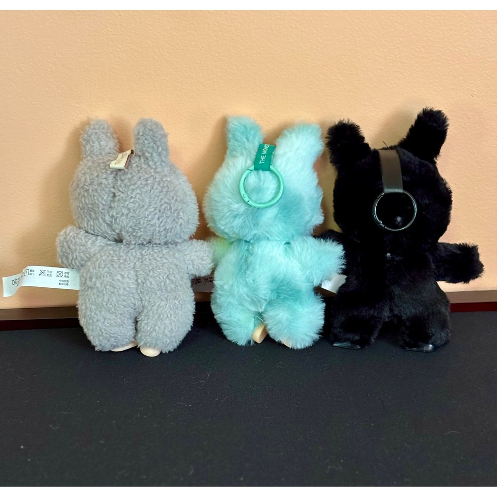 Pop Mart The Monsters Labubu Plush Doll Serenity Gray All Black Lot Authentic - Picture 2 of 8